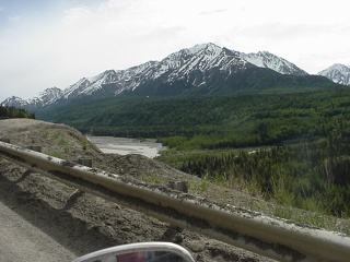 A little majestic Alaskan scenery as we hurtle along.