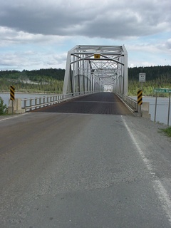 Teslin River bridge, the longest bridge in the Yukon