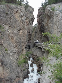 The scenic gorge entrance to Radium Hot Springs
