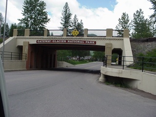 The entrance to Glacier National Park