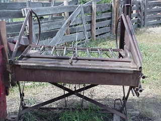 A smaller mechanism that is used to turn calves on their sides for branding (we can explain how it works in person...)