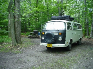 Bright and early at Lakeside Beach Campground