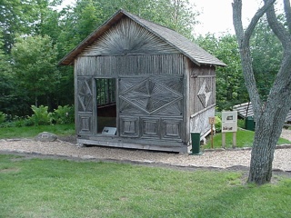 At the Adirondack Museum, this reminded us of the Arctic Brotherhood building in Skagway