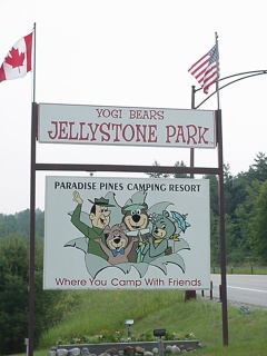 Jellystone Park, where we camped with friends!