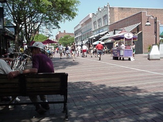 No vehicles allowed, for your shopping convenience