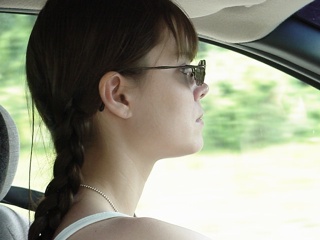Theresa marked her first full day of driving. As you can no doubt tell, she's quiet a fan of the Connecticut Throughway