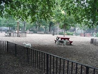 The park had a "dog run", providing exercise for canines and a social hot spot for owners
