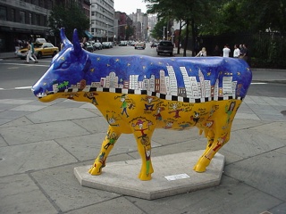 Theresa was very excited at the bovine activity in the city
