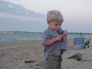 Skyler demonstrates an appropriate wardrobe adjustment for Martha's Vineyard