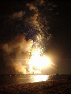A neat shot of the very bright finale