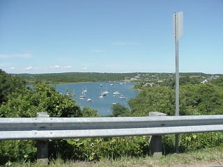 An inlet near Gay Head (recently renamed Aquinnah) full of sail boats