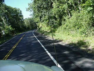 Brian experiments with an overhand driving shot technique in the Deleware Water Gap