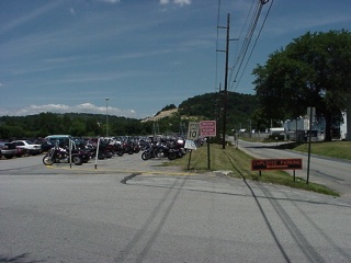 A good piece of the Harley Davidson Final Assembly plant's employee parking area