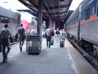 The platform at Union Station, in D.C.