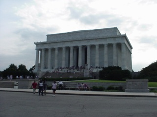 The Lincoln Monument. It was on the steps that the last picture was taken