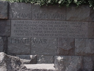 Quotes of F.D.R. were throughout the memorial. On the whole, he seems to have been a pretty level-headed guy