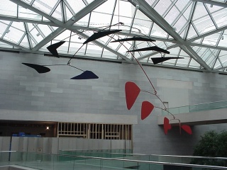 A gigantic Calder mobile, in the East Wing of the National Gallery of Art