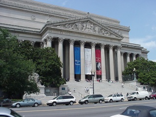 The National Archives, the Constitution and Declaration of Independence live behind a very long line here