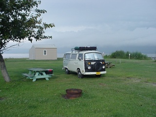 Morning in the Roaring Point Waterfront campground, on the Delmarva Peninsula
