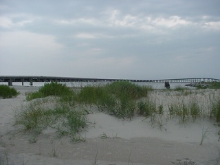 Further on down the Outer Banks, towards Cape Hatteras, the bridge over Oregon Inlet