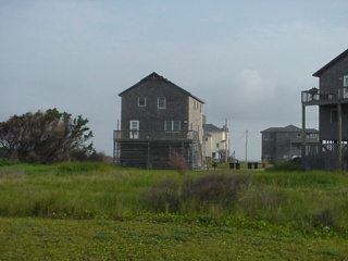 Most of the buildings in the area are built on stilts (this one had them enclosed). We figure this is to ease picking them back up when a hurricane knocks them down