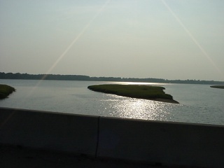 A pretty view from a bridge over one of the many inlets south of Savannah