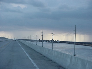 A piece of the "Seven Mile Bridge", close to the Key West end of the bridge