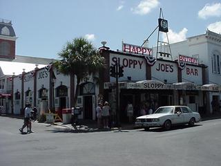 The "bar where Hemingway drank", which we figure is a little bit like saying "the place where Brian and Theresa parked"