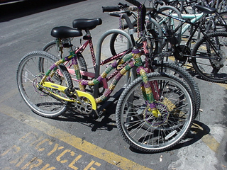 To beaded bicycles