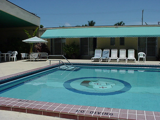 The pool out our back door