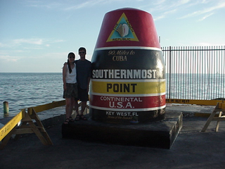 Our intrepid couple at the Southernmost Point in the continental U.S.. Next summer we intend to drive to Hawaii
