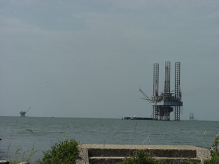 The Mobile Bay is chock full of natural gas rigs