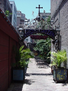 The back alley entrance to the New Orleans House of Blues