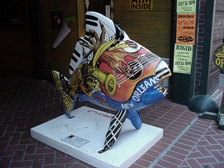 These big colorful fish were everywhere, we'd like one for our home. If we had a home...