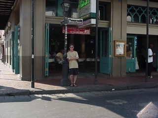 Brian striking what seems in retrospect like a misguided pose on Bourbon Street