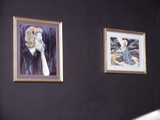 Some of the art on the wall was, however, hers from high school and college