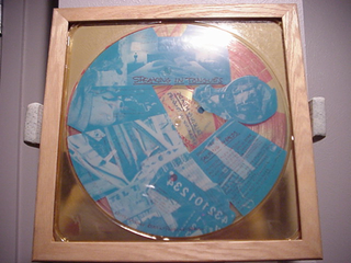 Port Arthur is also the hometown of Robert Rauschenberg, and the museum had a nice installation of his work. This is an album cover he did for the Talking Heads
