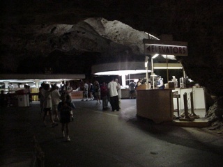 Our journey's first subterranean gift shop