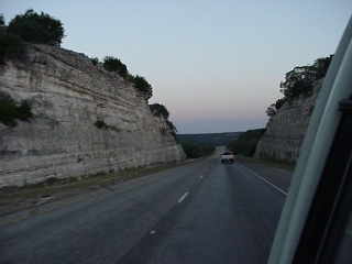 We dropped back down off of what we believe was the Edwards Plateau...