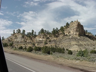 A "hillside" on the way to Aztec