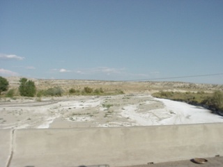 A dry river bottom, we haven't seen more than a couple with any water since east Texas