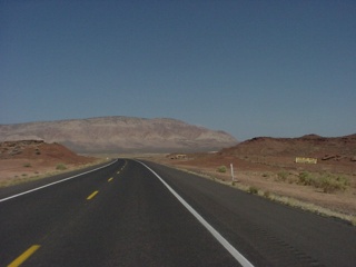 The climb from the desert into the Grand Canyon begins