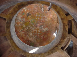 A view up at the Desert View tower ceiling