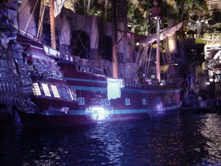 Our favorite choice of casinos went to Treasure Island, because of the cool props