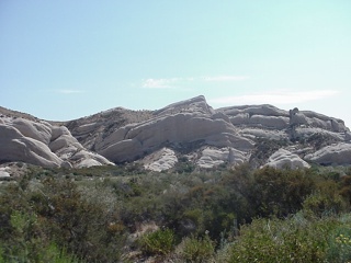On the eastern edge of the San Gabriel Mountains, the Mormon Rocks area