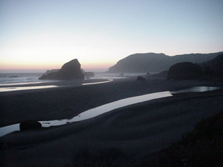 Pretty Oregon Coastline at night
