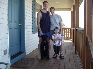 The Akins family; Alan, Michelle, Brynn, and Toby