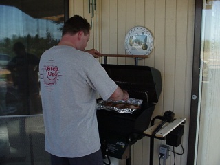 Micha cooking up some grub!
