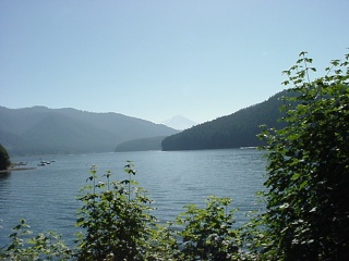 Looking out at Detroit Lake