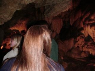 Mom on the cave tour